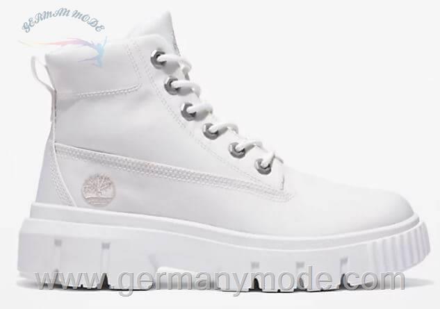 بوت زنانه تیمبرلند آمریکا TIMBERLAND GREYFIELD CANVAS BOOTS FOR WOMEN IN WHITE