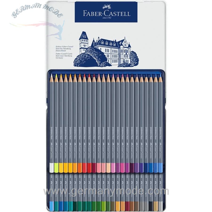 مداد رنگی آبرنگی 48 رنگ فابرکاستل آلمان FABER CASTELL Goldfaber Aqua Aquarellstift 48er Metalletui