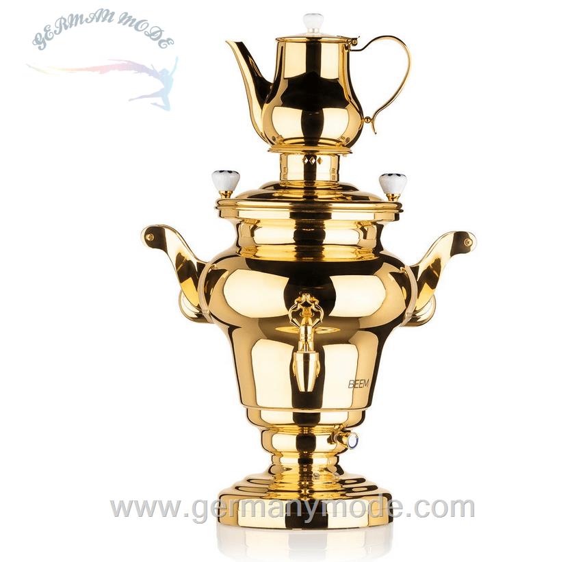 سماور برقی 10 لیتری روکش طلا بیم آلمان BEEM Samowar SORAYA 10 l - vergoldeter Edelstahl, 10 l