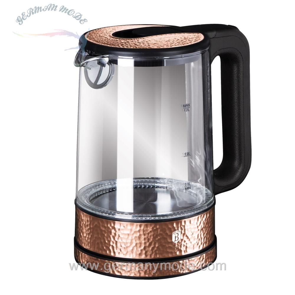 کتری برقی برلینگر هاوس مجارستان BERLINGER HAUS ELECTRIC GLASS KETTLE BH/9095 ROSE GOLD COLLECTION