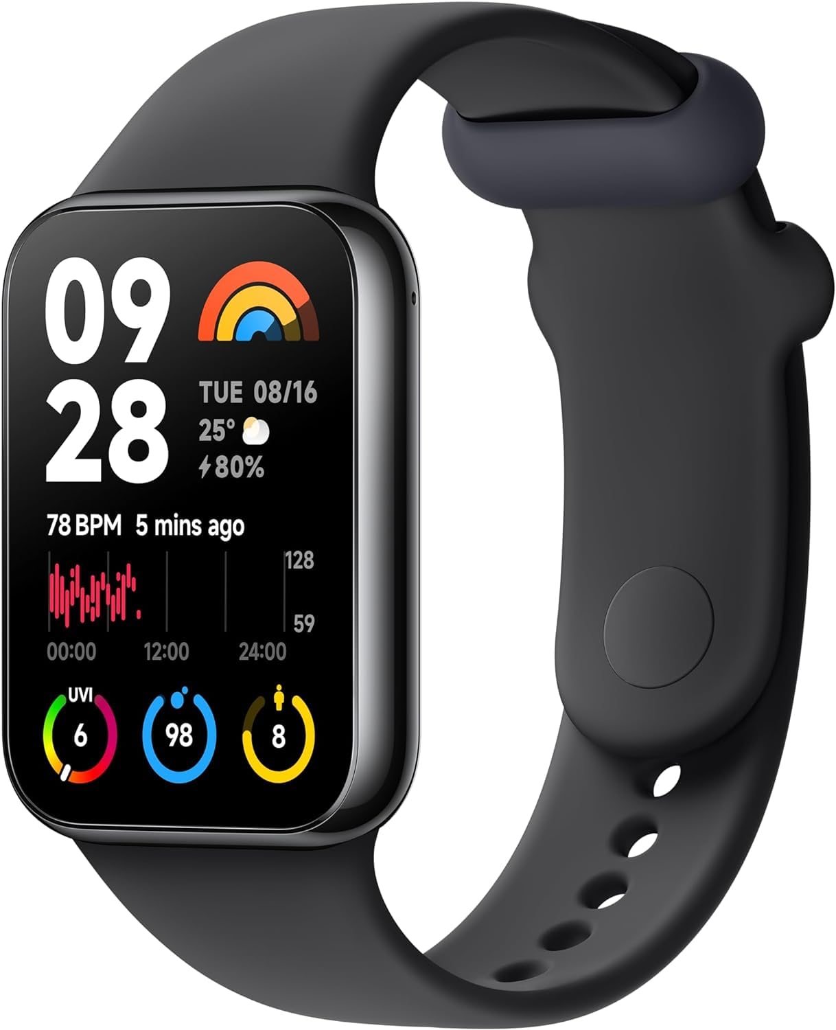 خرید از آمازون - دستبند فعالیت Xiaomi Mi Smart Band 8 Pro، صفحه نمایش AMOLED 1.74 اینچی، بدنه 9.99 میلی متری سبک و فوق العاده نازک، 150 حالت ورزشی، SpO2، 5 دستگاه خودپرداز، باتری تا 14 روز، مشکی مشکی