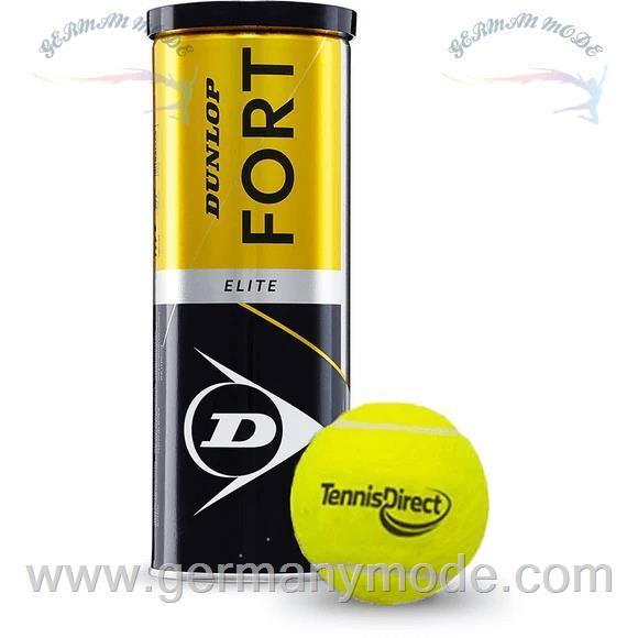 توپ تنیس 3 عددی دانلوپ انگلستان DUNLOP FORT ELITE TENNISDIRECT LOGO BALL 3 ST