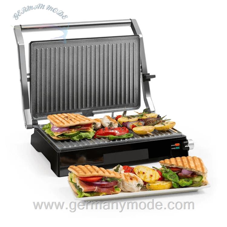 دستگاه گریل تماسی برقی کلارشتاین آلمان Klarstein Buffalo Kontaktgrill Paninimaker Kontaktgrill Silber metalic