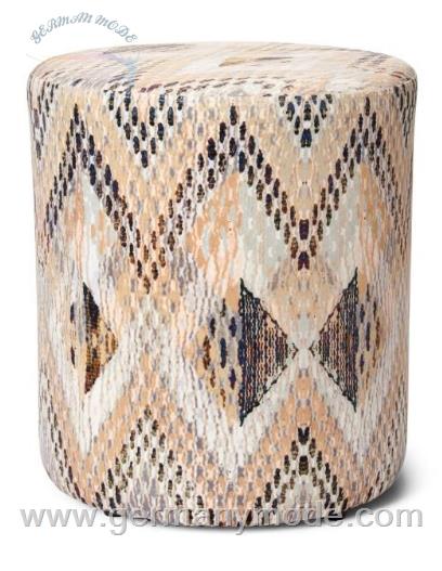 پاف گرد اسنزا هلند ESSENZA Fabienne Biscuit Samthocker 40 x 43 cm