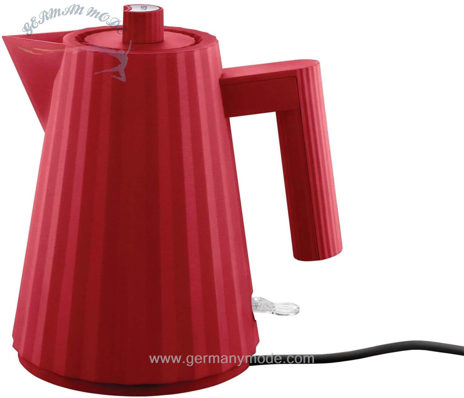کتری برقی السی ایتالیا Alessi Wasserkocher Wasserkocher Plissé 1l rot-1 l