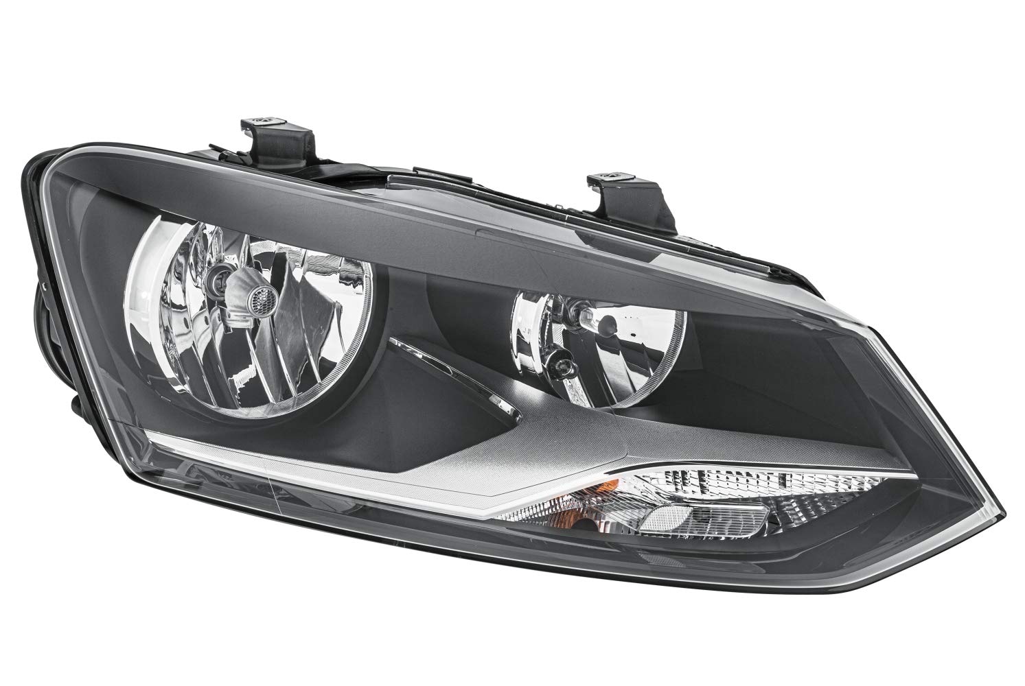 چراغ جلو خودرو HELLA 1EE 247 051-021 چراغ جلو هالوژن - برای VW Polo (6R1, 6C1) - ECE - برای ترافیک سمت راست - سمت راست، مشکی