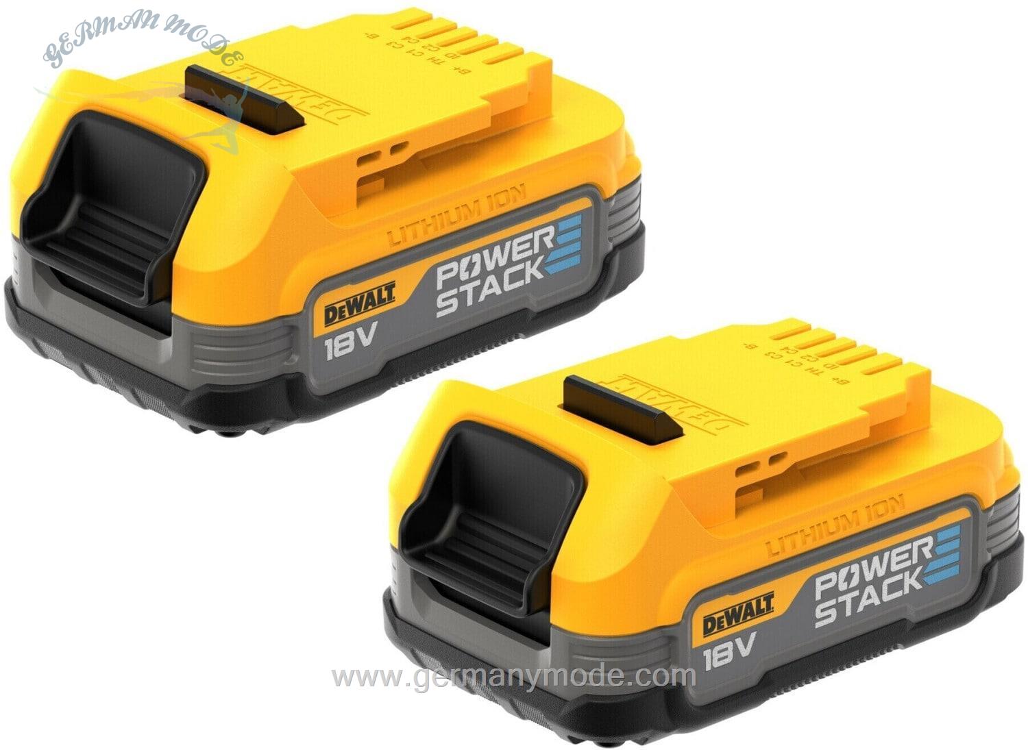 باطری 18ولت دیوالت آمریکا DeWALT Powerstack Akku DCBP034E2-XJ - 2x Li-Ion Akku 18V XR 1,7Ah - Pouch Zellen