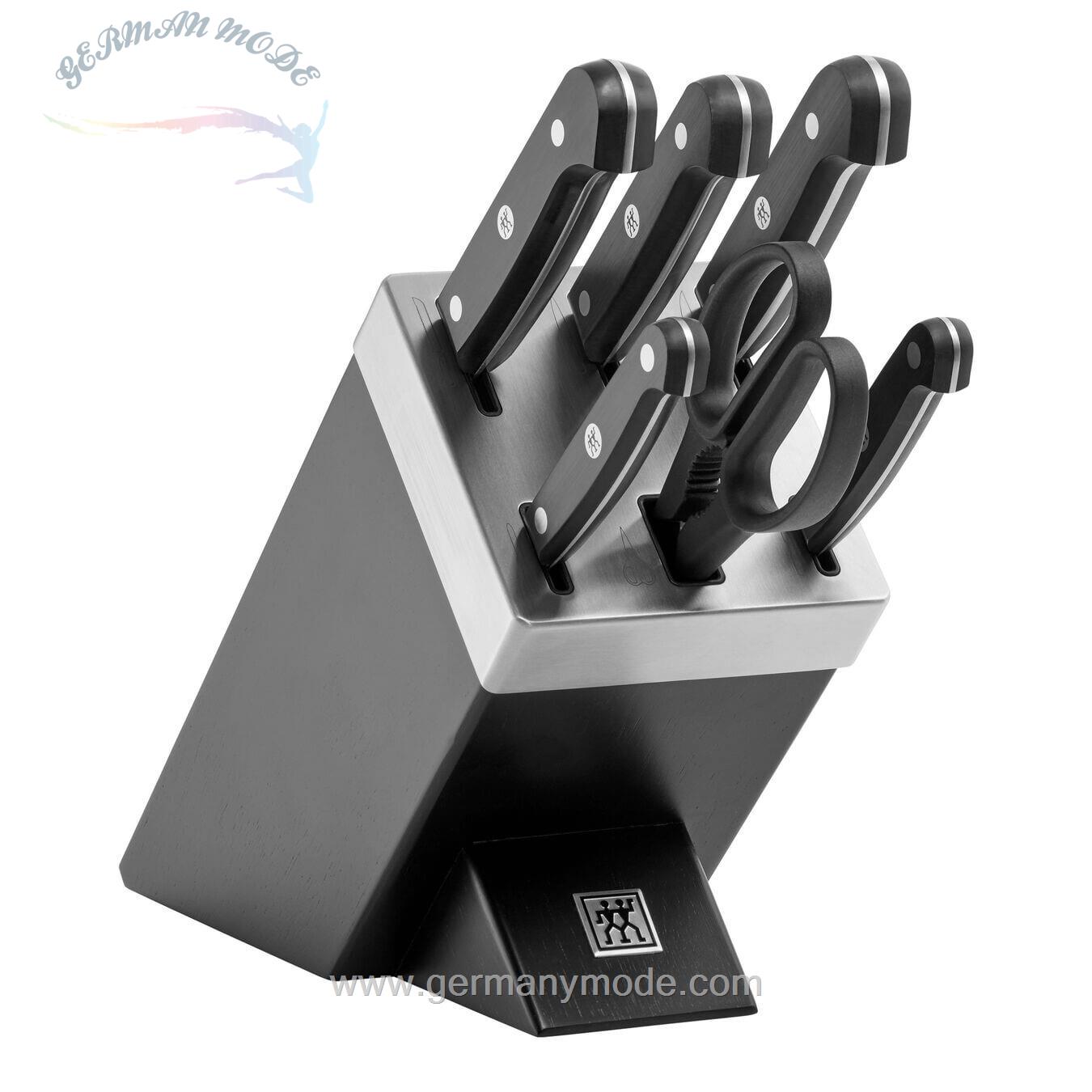 ست چاقو آشپزخانه 7 پارچه زولینگ آلمان ZWILLING GOURMET SELBSTSCHÄRFENDER MESSERBLOCK 7-TLG- SCHWARZ