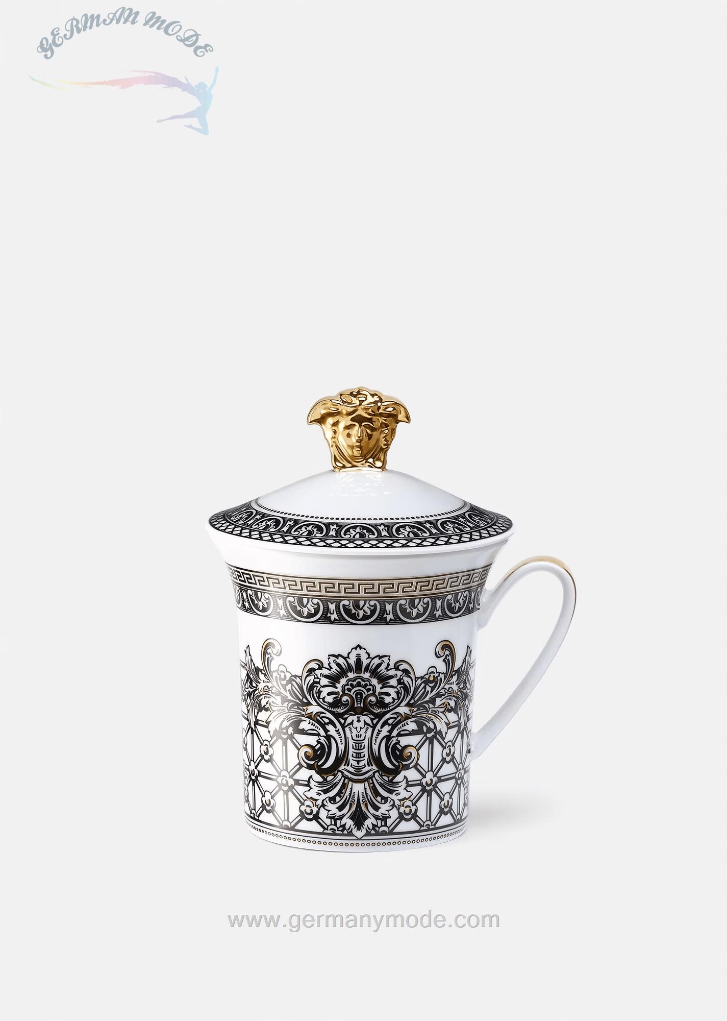 لیوان درب دار چینی روزنتال ورساچه ایتالیا VERSACE MARQUETERIE BECHER