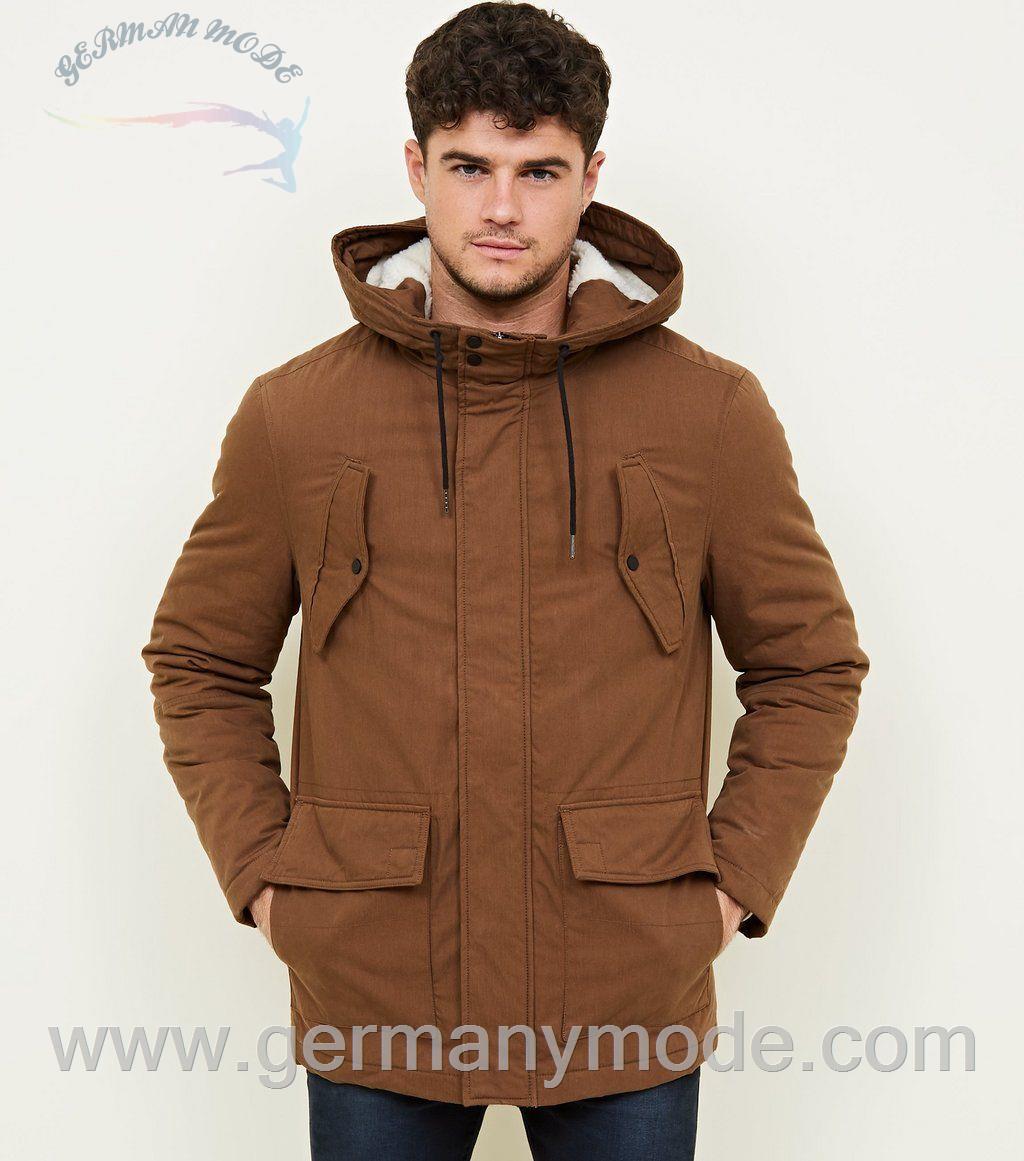 کاپشن مردانه نیولوک (انگلستان) Marineblauer langärmliger Baumwoll Parka