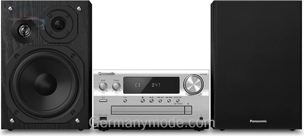 سیستم صوتی پاناسونیک SC-PMX802E-S Premium Hi-Fi با رادیو DAB، پخش کننده سی دی و پخش جریانی با وضوح بالا، کروم کست داخلی، بلوتوث، AirPlay 2، بلندگوهای سه طرفه، نقره ای
