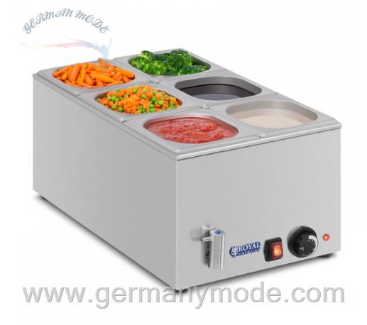 ظرف بن ماری 6 لگن رویال کترینگ آلمان Royal Catering Bain Marie - GN Behälter - 1/6 - Ablasshahn 4260223026218