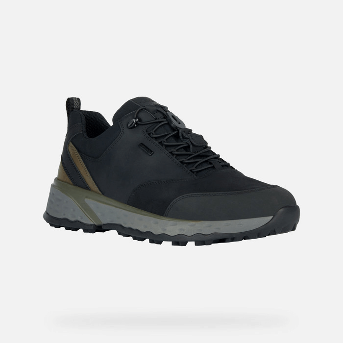کتانی مردانه جی اوکس ایتالیا GEOX WASSERDICHTE SCHUHE SNEAKERS Sterrato Abx Herr Schwarz