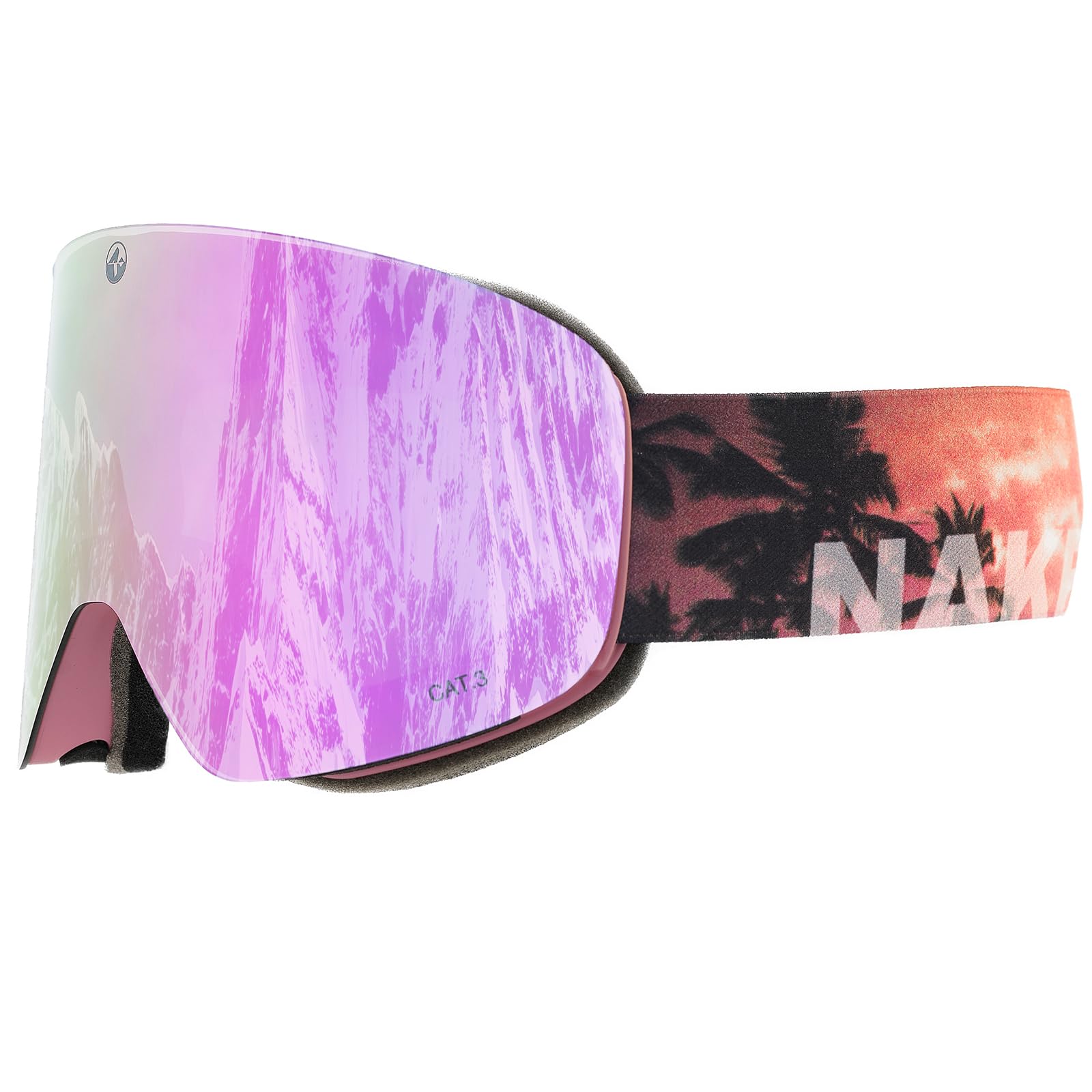 عینک اسکی NAKED Optics The TROOP EVO عینک اسکی مردانه، عینک اسکی زنانه، عینک اسنوبرد، عینک اسکی با لنزهای قابل تعویض برای آب و هوای بد، عینک برفی، عینک اسکی Palms