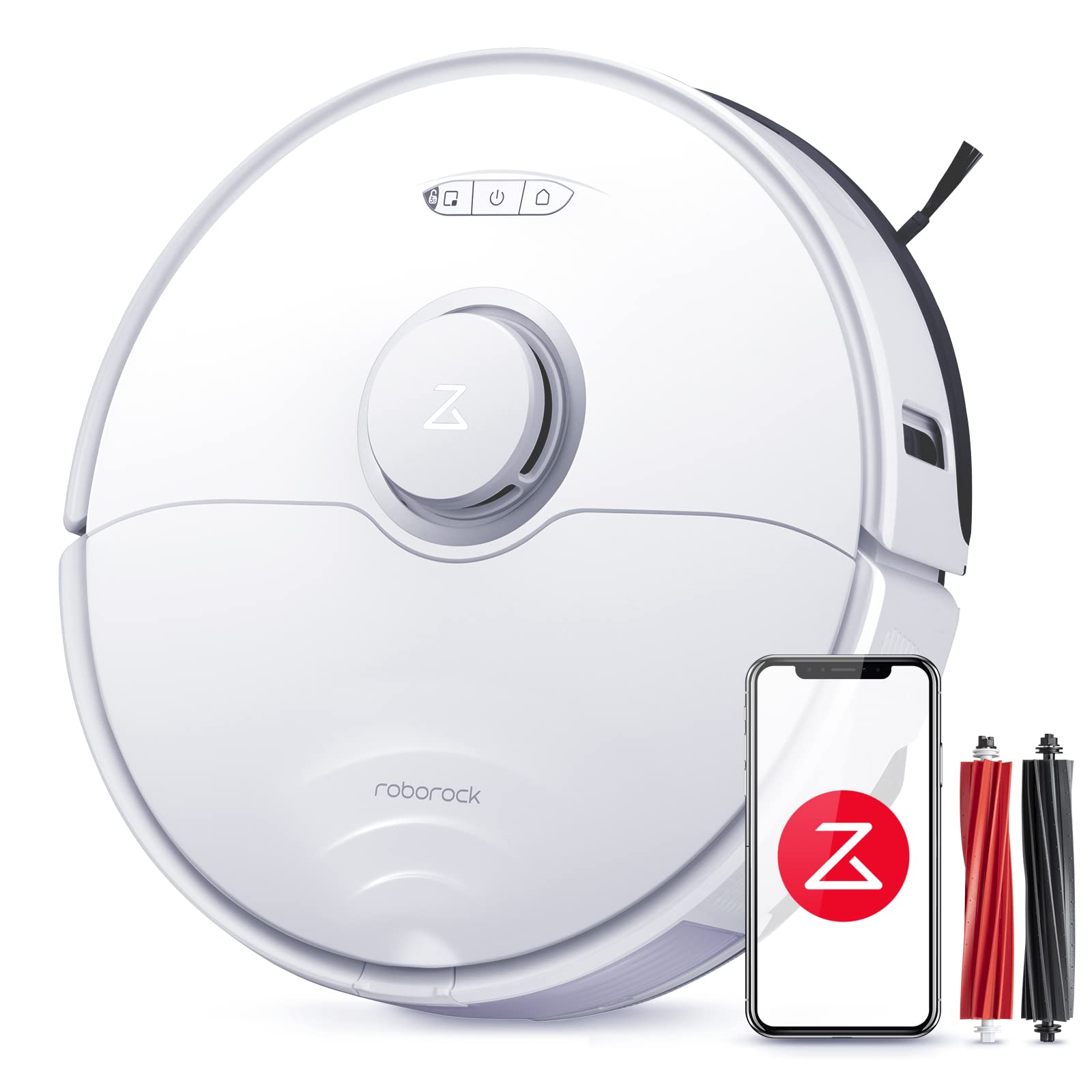 جاروبرقی رباتی Roborock S8 با برس دوگانه و قدرت تشخیص ۶۰۰۰ پاسکال و بافت سه‌بعدی، سبک و مقاوم در برابر موانع، سازگار با الکسا برای موی حیوانات خانگی (ارتقاء S7)