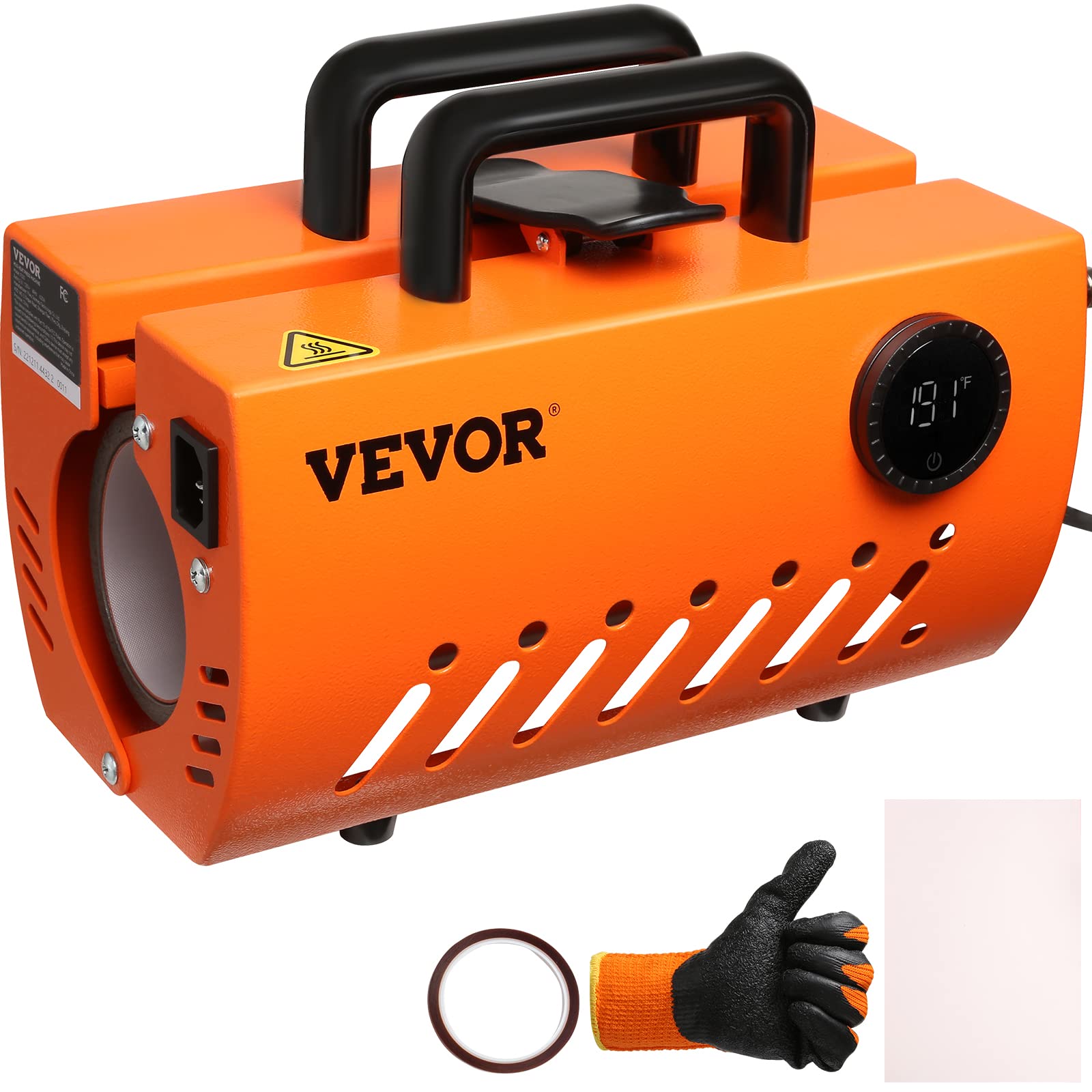 پرس لیوان پرس سابلیمیشن VEVOR 11-30 اونس، پرس لیوان 620 واتی سابلیمیشن پرس، دستگاه پرس داغ لیوان، پرس حرارتی ماگ پرس 25 سانتی متر Φ 7.3-8.7 سانتی متر