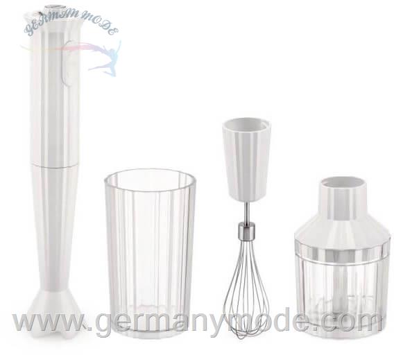 گوشت کوب برقی السی ایتالیا Alessi Plisse Stabmixer-Set 4-tlg. weiß