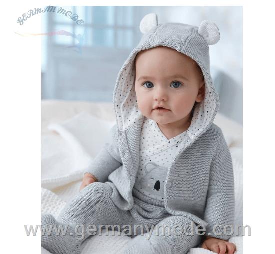 لباس سه تکه نوزاد ورت فرانسه Vertbaudet 3-teiliges Geschenk Set für Babys ab Gr. 44 - hellgrau