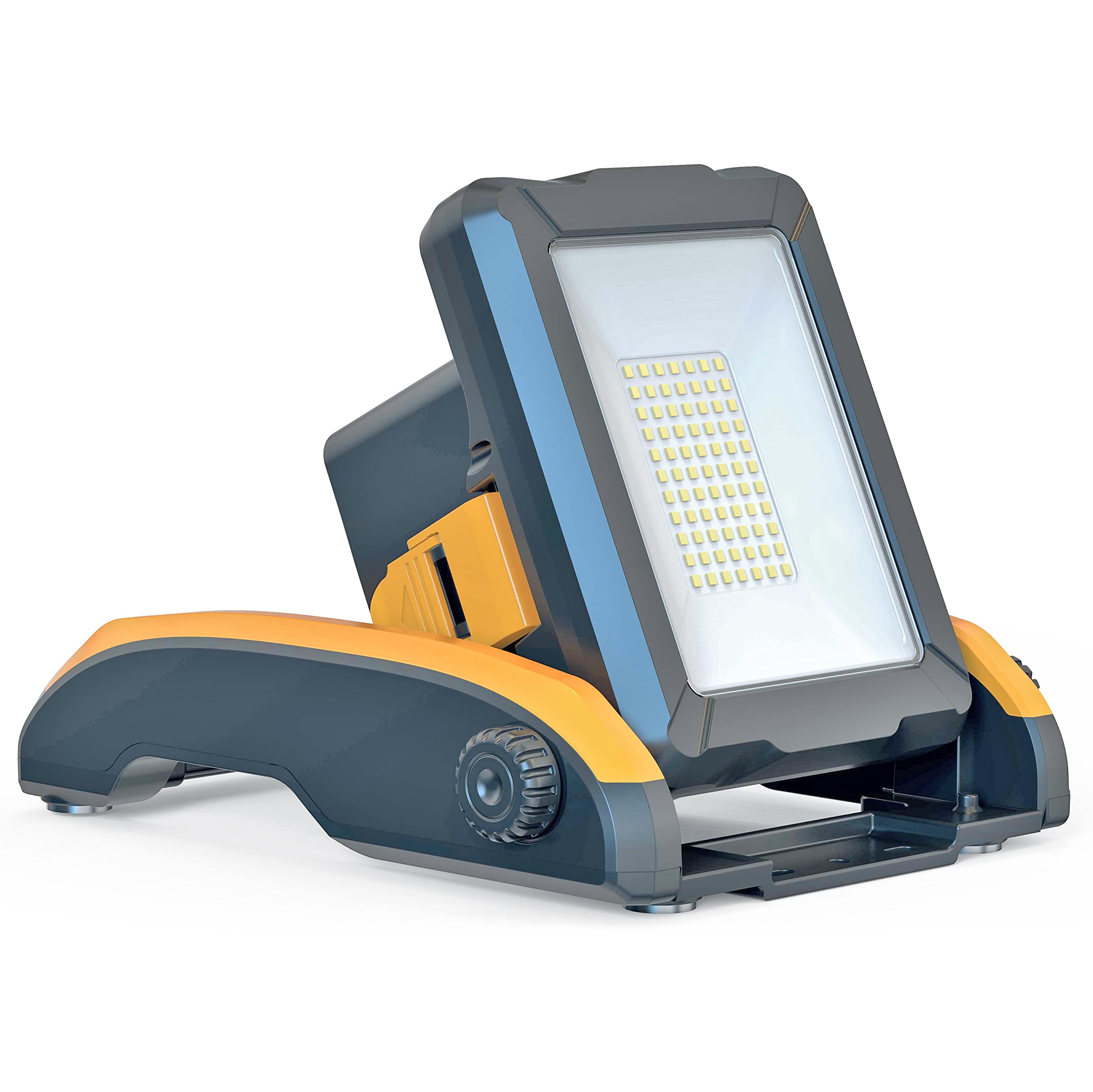 خرید از آمازون - نورافکن ساخت باتری LED 20W IP54 برای باتری های 18-21 ولت از BOSCH MAKITA DEWALT MILWAUKEE CAS METABO مقاوم در برابر ضربه IK08