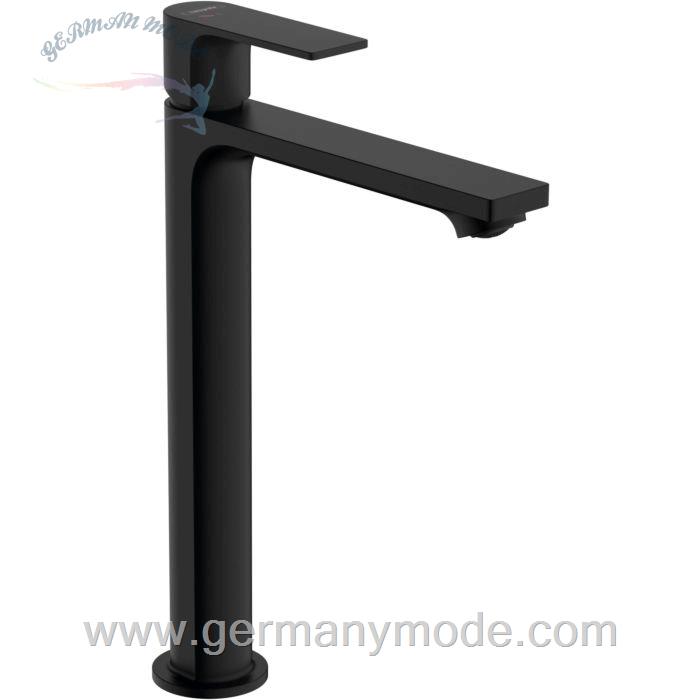 شیر مخلوط روشویی پایه بلند هانس گروهه آلمان Hansgrohe Rebris E 240 Einhebel Waschtischarmatur CoolStart 72591 matt schwarz