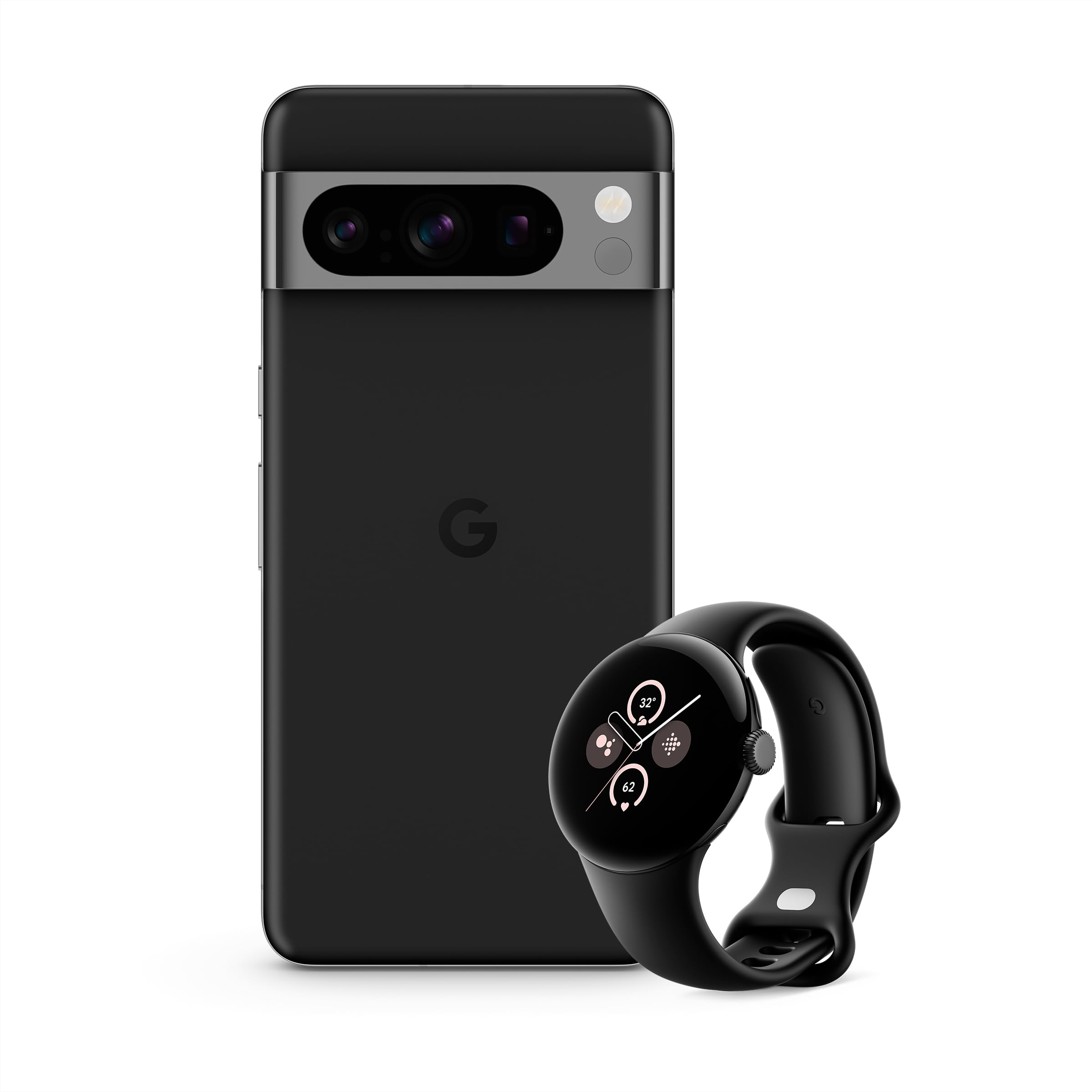 خرید از آمازون - Google Pixel 8 Pro – گوشی هوشمند اندروید آنلاک Obsidian، 128 گیگابایت + Pixel Watch 2 Matte آلومینیومی، Obsidian – Wi-Fi Obsidian 128GB Pixel 8 Pro + Pixel Watch 2 - مشکی مات، Obsidian