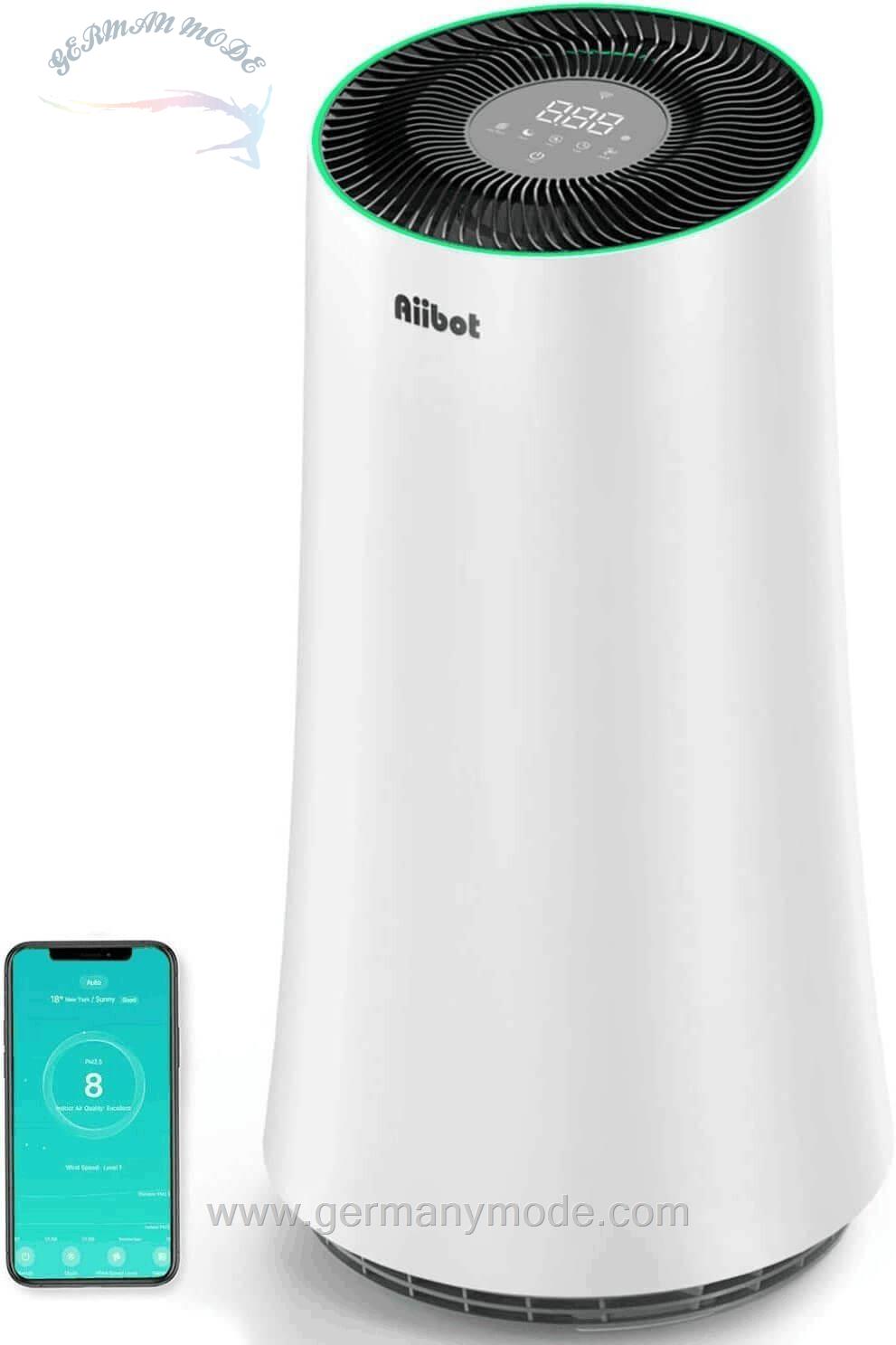 دستگاه تصفیه هوا ایربات Aiibot Luftreiniger Luftreiniger mit APP und H13 HEPA Filter- CADR 450m³/h