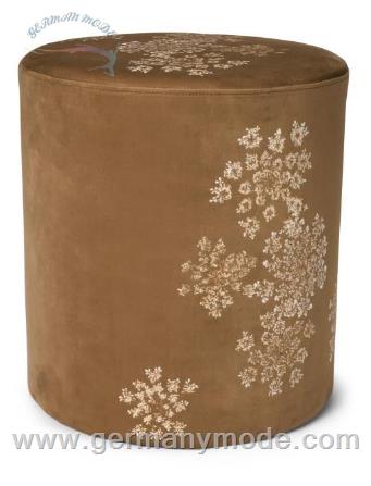 پاف گرد اسنزا هلند ESSENZA Lauren Cinnamon Pouf