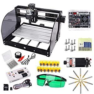 خرید از آمازون - دستگاه فرز CNC Yofuly - CNC 3018 Pro Max 3 Desktop DIY Mini Wood Router Set Engraver Woodworking PCB PVC فرز حکاکی دستگاه حکاکی فرز GRBL با ER11 Collet... دستگاه فرز CNC 3018 Pro Max