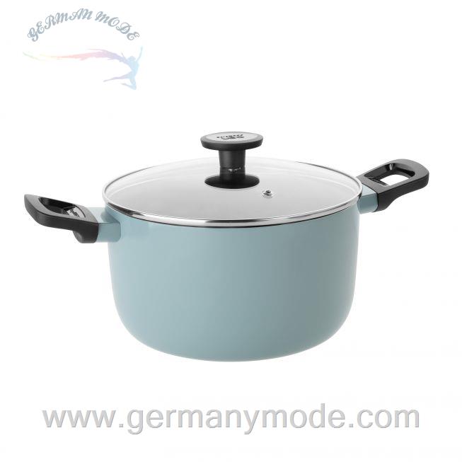 قابلمه 24 در 14 سانت درب دار برگهف بلژیک Berghoff Grossraumtopf mit Deckel Slate 24x14cm - Leo