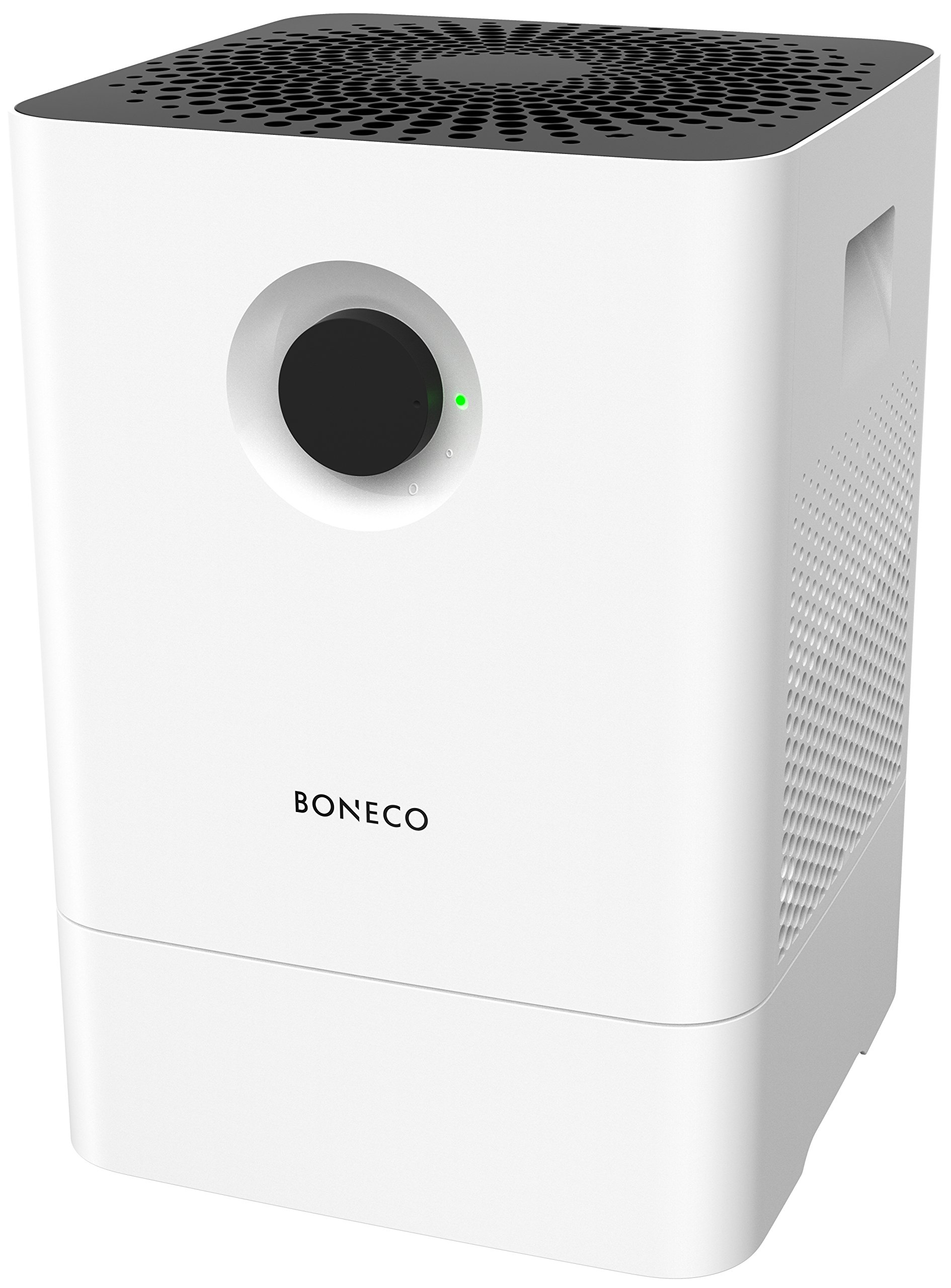 خرید از آمازون - رطوبت ساز BONECO W200 I مخزن آب 4.5 لیتری I برای اتاق های تا 50 متر مربع بسیار کم صدا با 27dB I 2 سطح قدرت I خاموش شدن خودکار I ایرواشر (سفید)