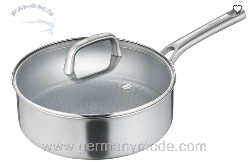 تابه 28 سانتی درب دار برندس آلمان Berndes Tricion Resist Schmorpfanne mit Glasdeckel 28 cm