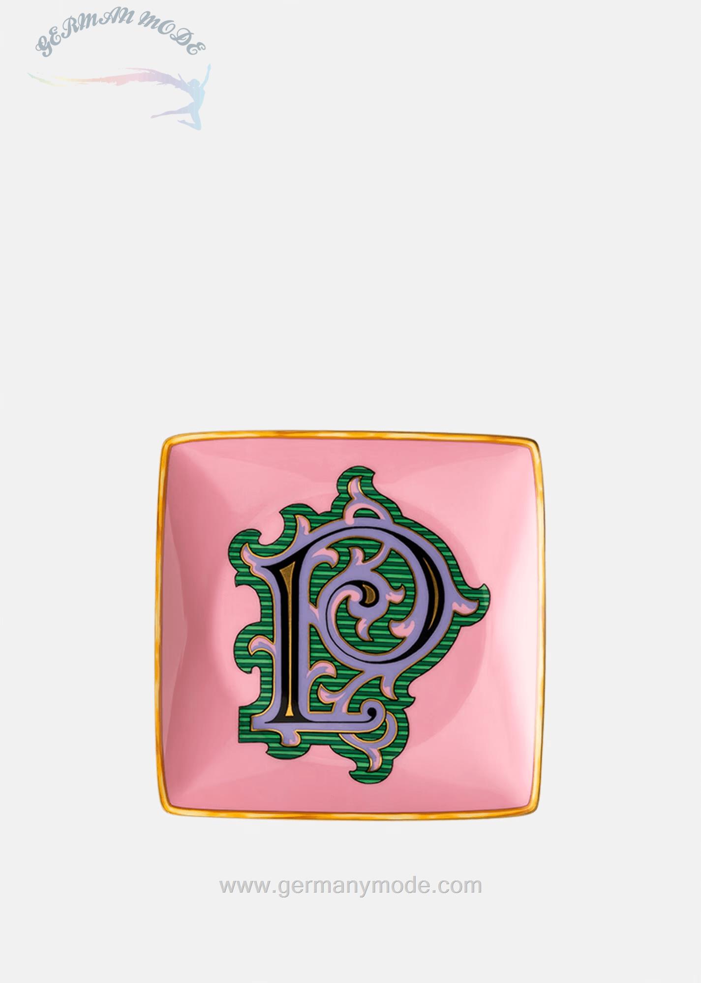 بشقاب دکوری ورساچه ایتالیا VERSACE ALPHABET UNTERTELLER P 12 CM
