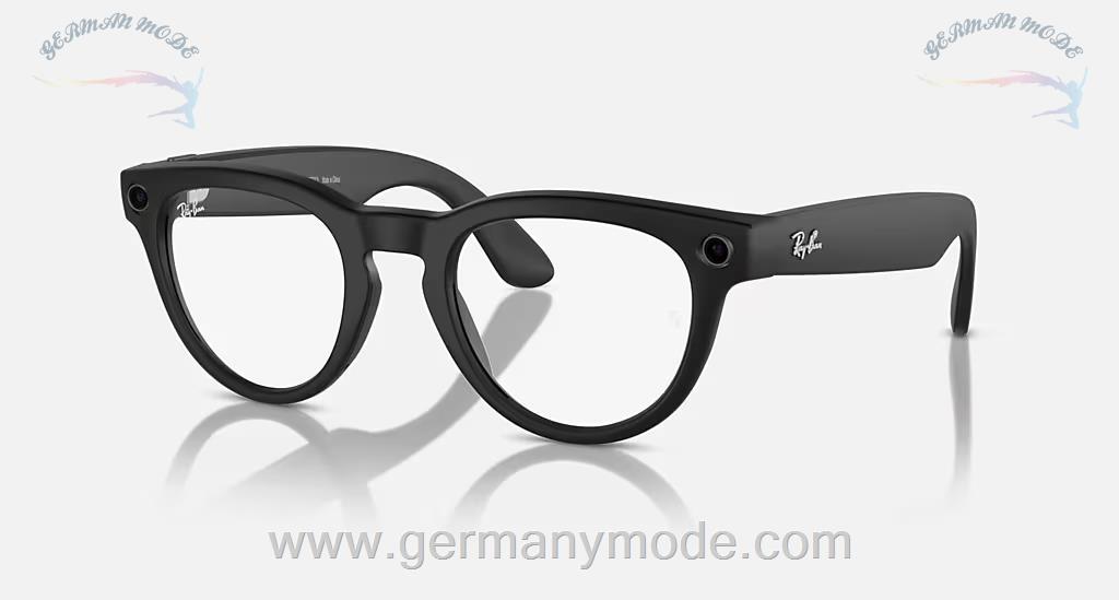 عینک زنانه هوشمند متا ریبن ایتالیا RAY-BAN | META HEADLINER RAHMEN Matt Schwarz GLÄSER Klar/Grau
