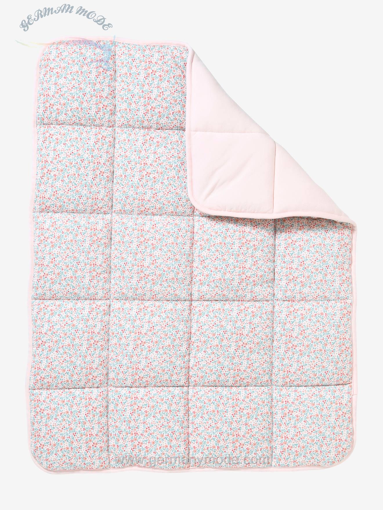 تشک پارک بازی کودک ورت فرانسه Vertbaudet Baby Spieldecke, Laufgitter-Unterlage - rosa geblümt