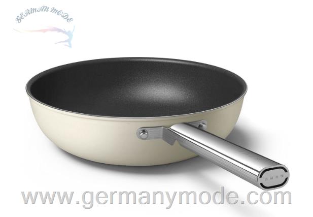 ووک 30 سانت اسمگ ایتالیا Smeg CKFW3001 Wok 30 cm im 50er Jahre Design CKFW3001 CRM
