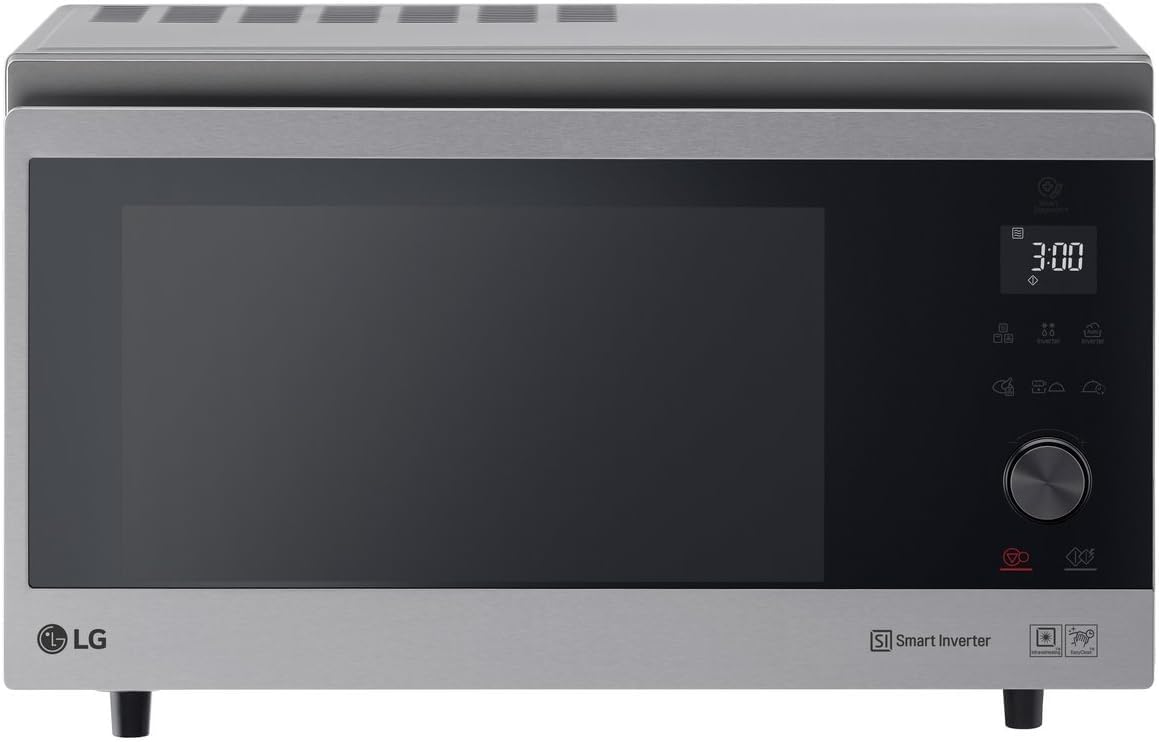 خرید از آمازون - LG Electronics NeoChef MJ 3965 ACS Hybrid-Heißluftofen / 4-in-1: Dampfgarer, Grill, Ofen, Mikrowelle, Silber