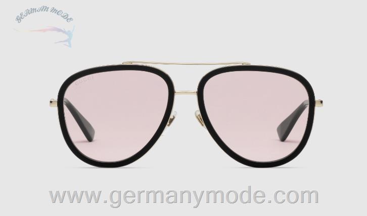 عینک آفتابی زنانه گوچی ایتالیا GUCCI Sonnenbrille in Pilotenform 461704 I3350 8169