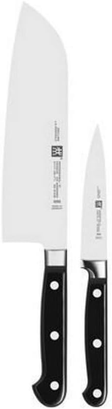 چاقو آشپزخانه 2 عددی زولینگ آلمان ZWILLING چاقوی پخت و پز 10 سانتی متر، چاقوی سانتوکو 18 سانتی متر، دسته مخصوص فولاد ضد زنگ/پلاستیک با پرچ،ساخت آلمان