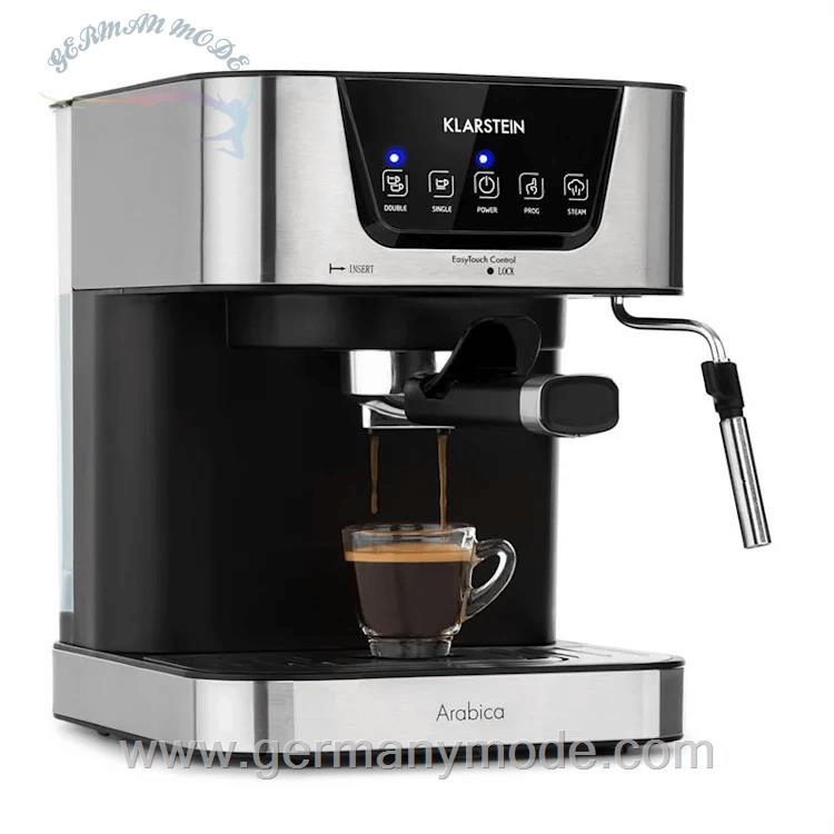 اسپرسو ساز کلارشتاین آلمان Klarstein Arabica Espressomaschine Kunststoff Silber