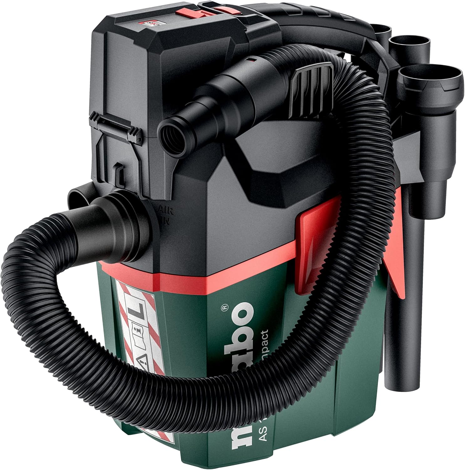 جارو برقی شارژی صنعتی متابو آلمان metabo AS 18 L PC Compact 602028850 ولت 18 جاروبرقی با قابلیت تمیز کردن دستی فیلتر، حالت تقویت‌شده و حالت اقتصادی