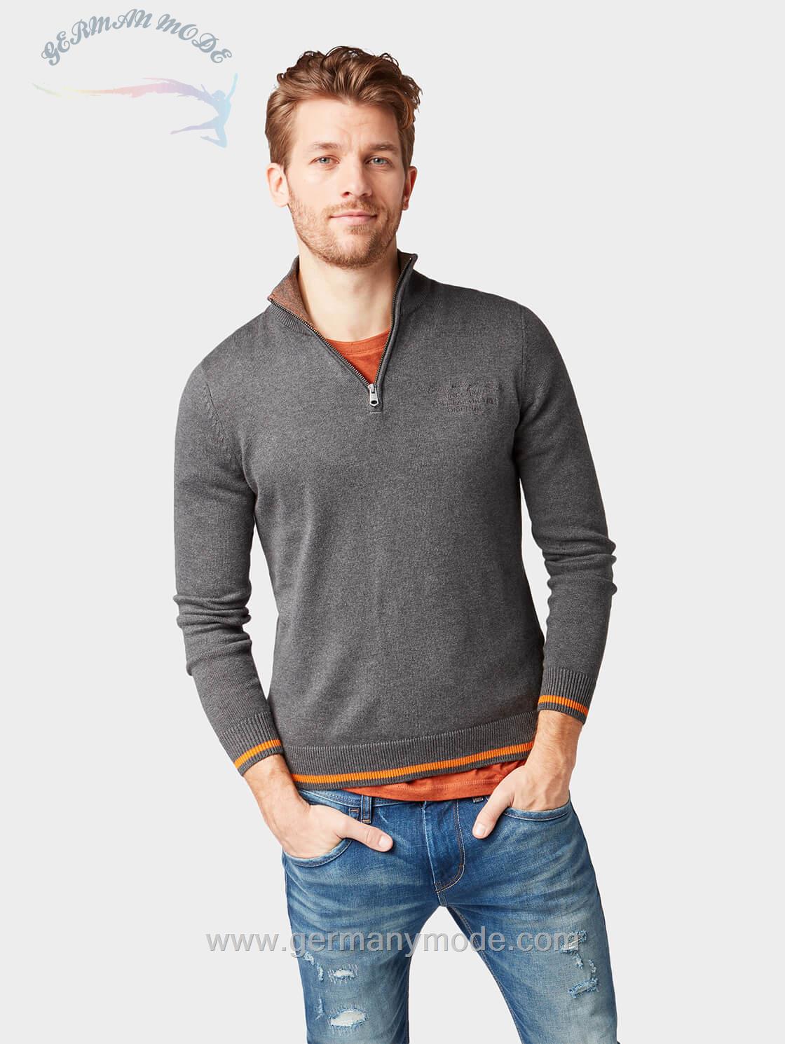 پلیور مردانه تام تیلور (آلمان) STRICKPULLOVER MIT LOGO-STICKEREI