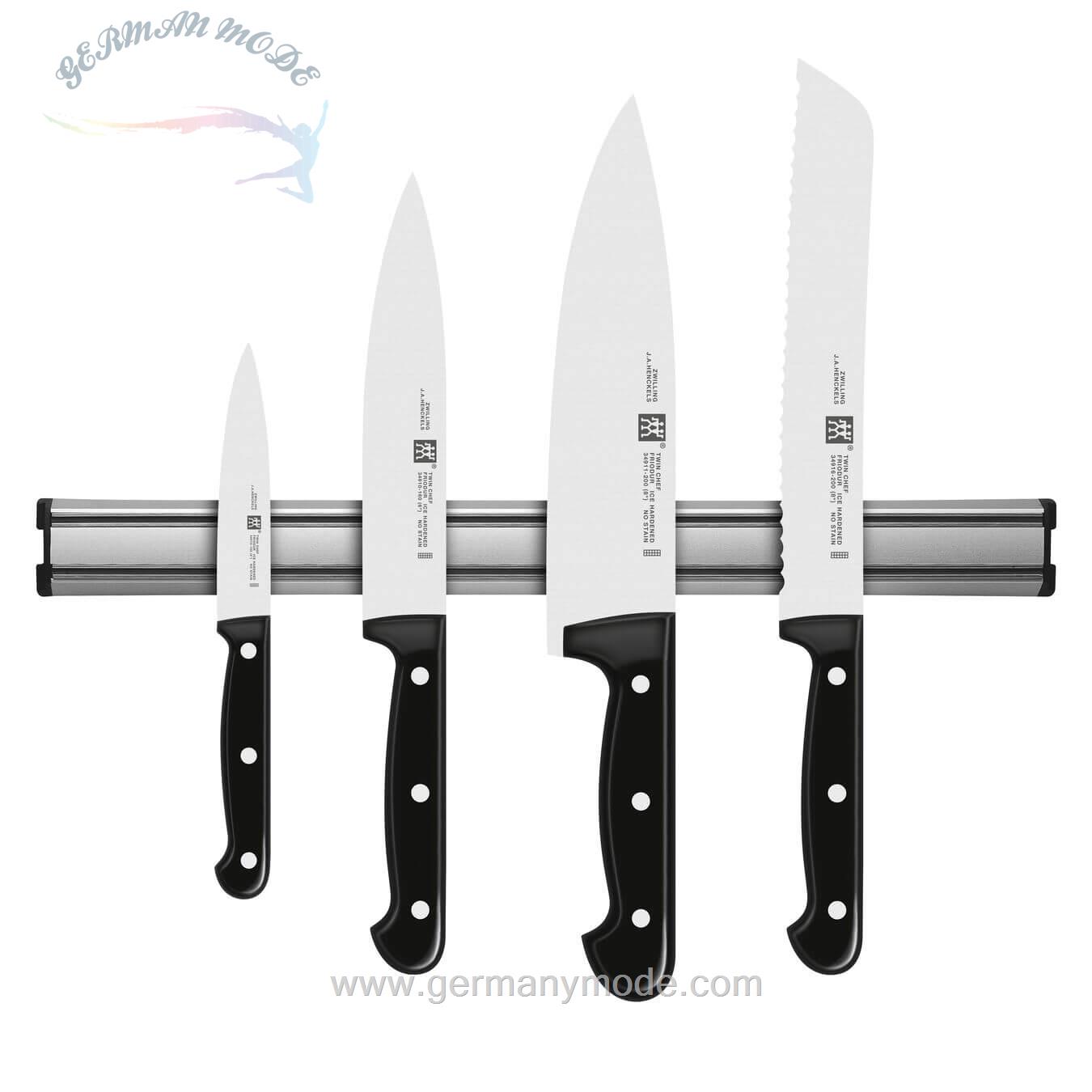ست چاقو آشپزخانه ۵ پارچه با ریل مغناطیسی زولینگ آلمان ZWILLING TWIN CHEF 2 MESSERSET INKL- MAGNETLEISTE