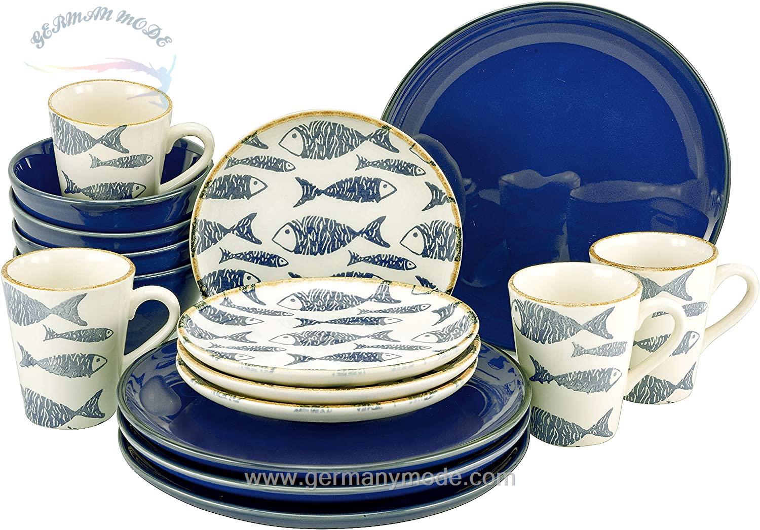 سرویس غذاخوری سفالی 16 پارچه 4 نفره کراتیبل CreaTable Kombiservice Faro (16-tlg.)
