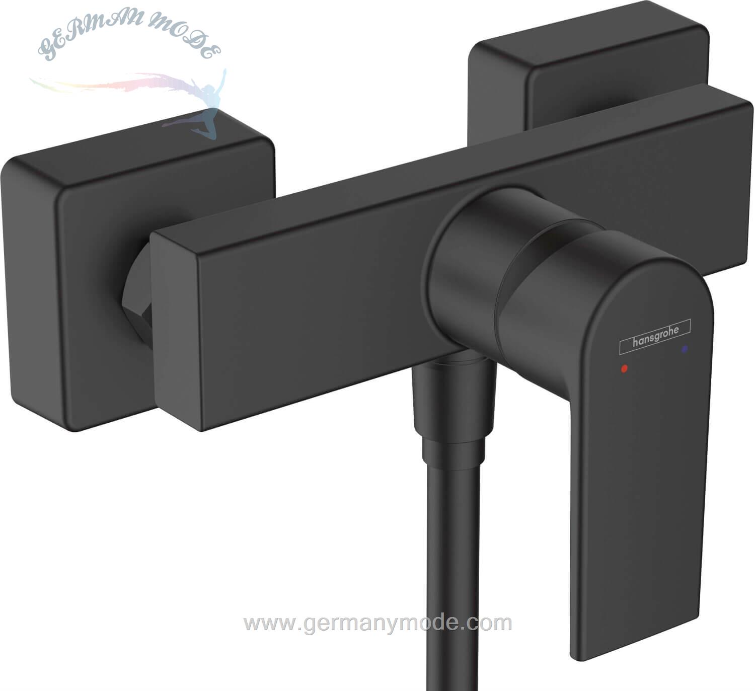 شیر مخلوط حمام هانس گروهه آلمان Hansgrohe Vernis Shape Einhebel Brausemischer Aufputz schwarz matt 71650670