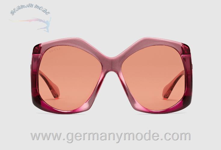عینک آفتابی زنانه گوچی ایتالیا GUCCI Sonnenbrille mit rundem Rahmen ‎648486 J1691 6276