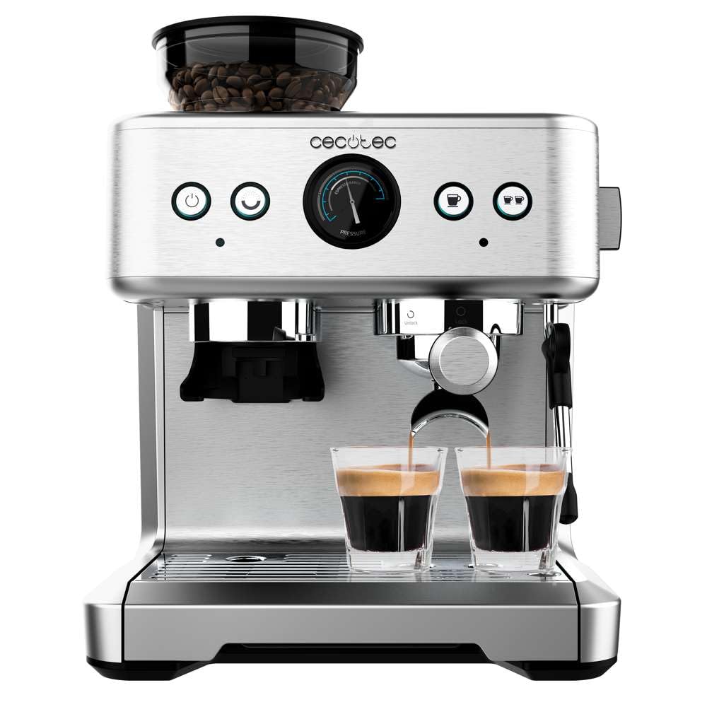اسپرسو ساز سکوتک اسپانیا Cecotec مدل Espresso 20 Barista Maestro، قدرت 2250 وات، 20 بار، آسیاب 20 مرحله‌ای