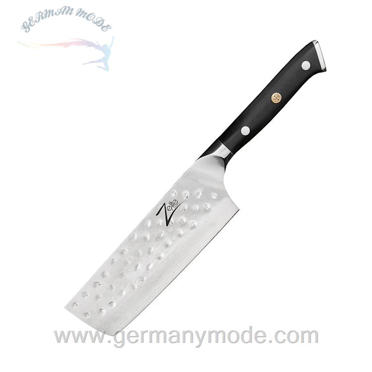 چاقو آشپزخانه 29.2 سانتیمتری کلارشتاین آلمان Klarstein Alpha-Royal Japanese Serie 6 Nakiri Kochmesser Messer Schwarz