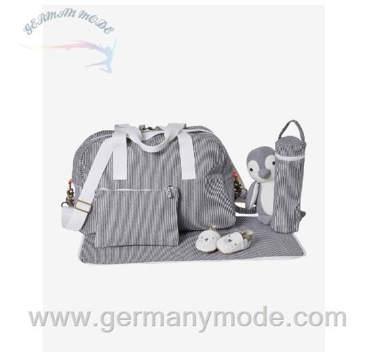 ساک نوزاد ورت فرانسه Vertbaudet Wickeltasche Sommer - wollweiß gestreift