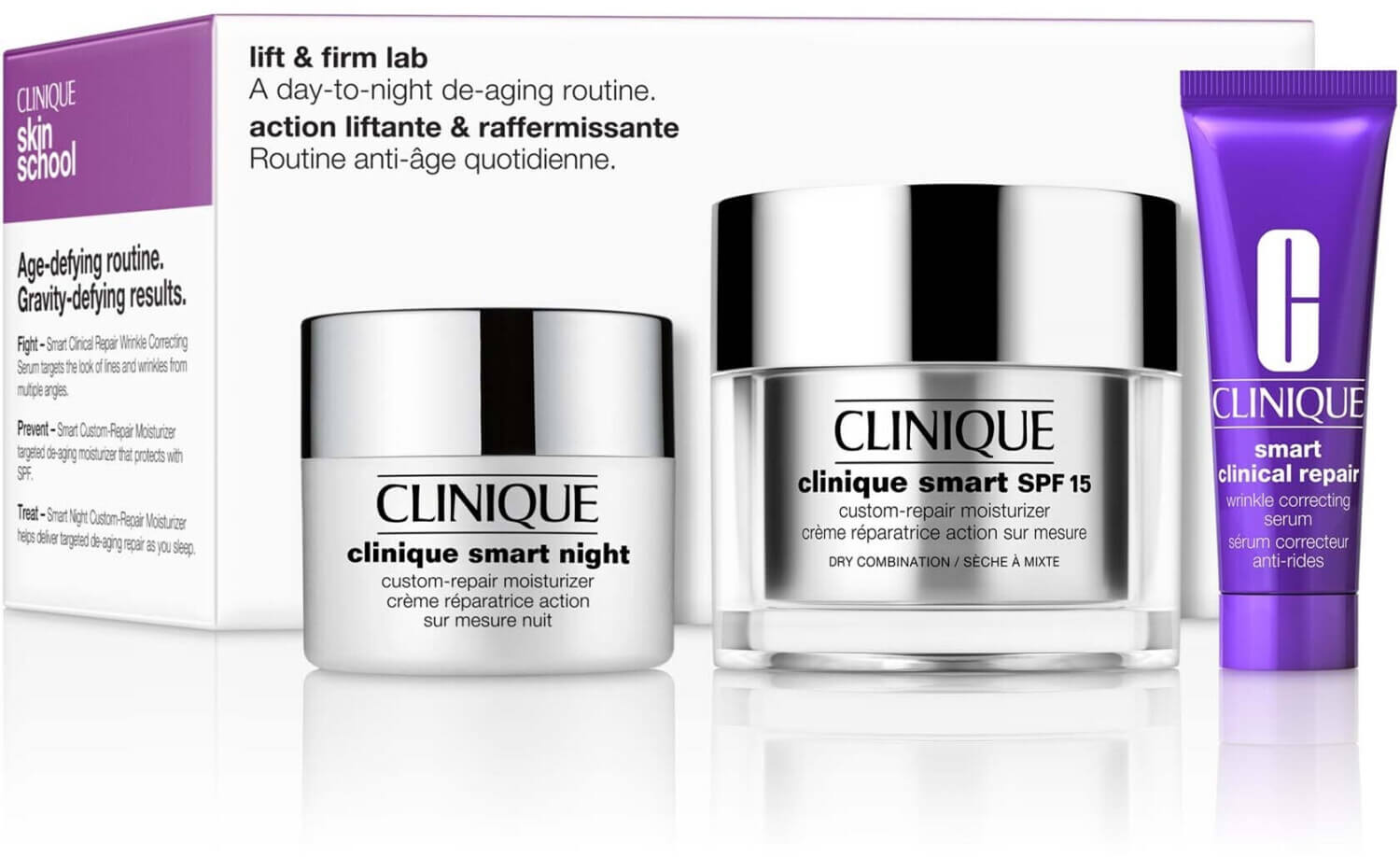 ست مراقبتی ترمیم کننده ضد چروک کلینیک آمریکا Clinique Skincare Value Anti Aging Set (10-15-50ml)