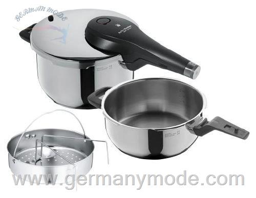 زودپز 5-4 و 3 لیتری وی ام اف آلمان wmf Schnellkochtopf Set Perfect Premium 4-5 l 3l mit Einsatz